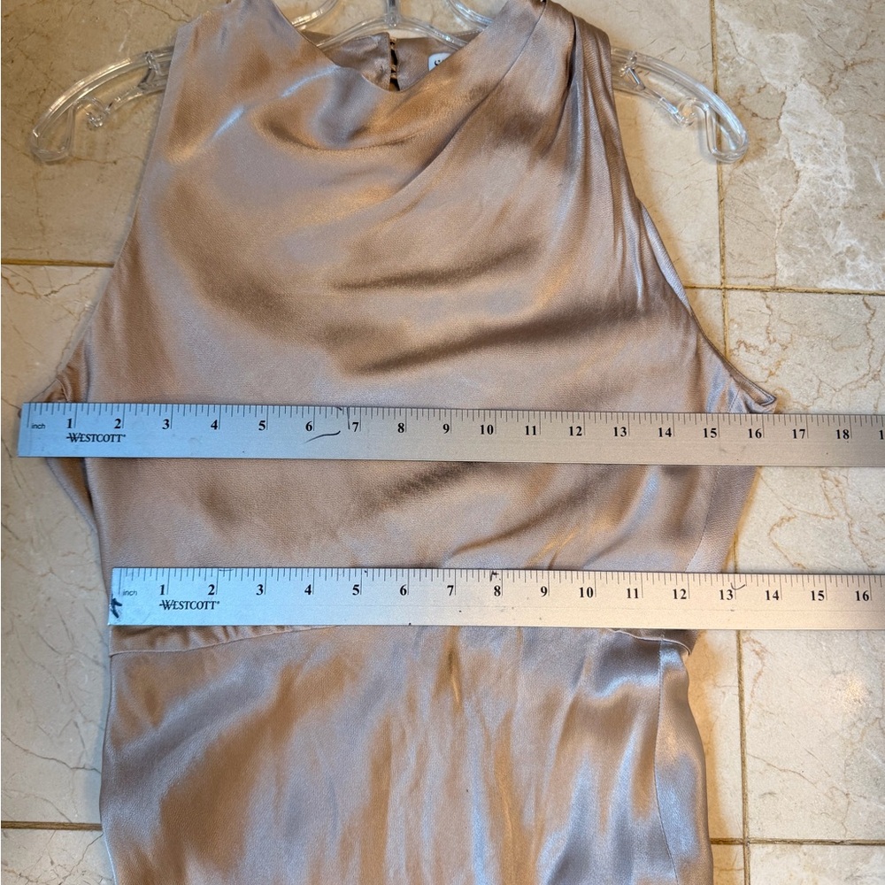 Shona Joy La Lune High Neck Midi Dress – Gold, Cocktail, Evening, Elegant, Sz 4 - Picture 15 of 16